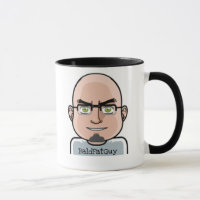 Kahle fette Typ-Tasse