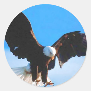 Kahler Amerikaner Eagle Runder Aufkleber