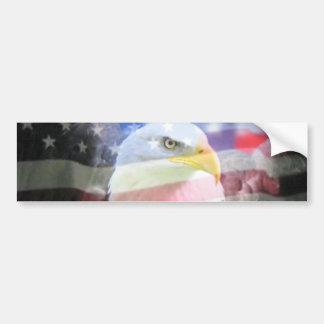 Kahler amerikanischer Adler u. USA-Flagge Autoaufkleber