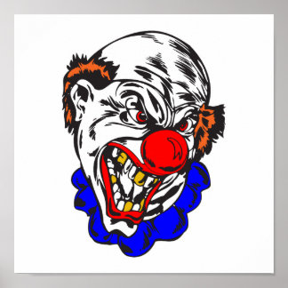 kahler böser Clown Poster