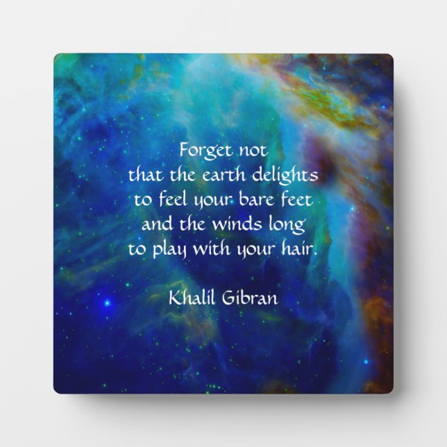 Kahlil Gibran auf Erden Fotoplatte (Vorderseite)