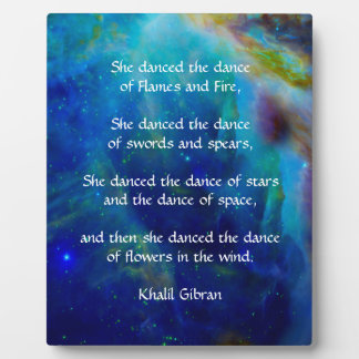 Kahlil Gibran Dance of stars Fotoplatte