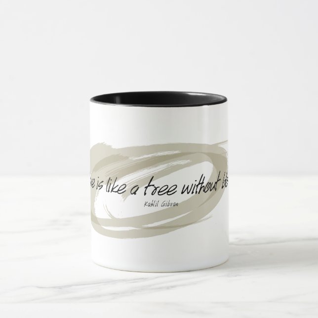 Kahlil Gibran Life ohne Liebe Zitat Tasse (Zentrum)