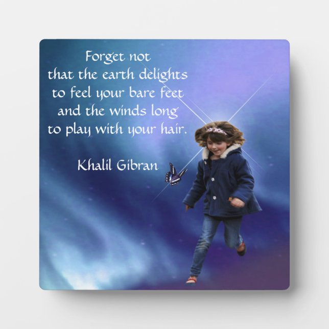 Kahlil Gibran the earth Fotoplatte (Vorderseite)