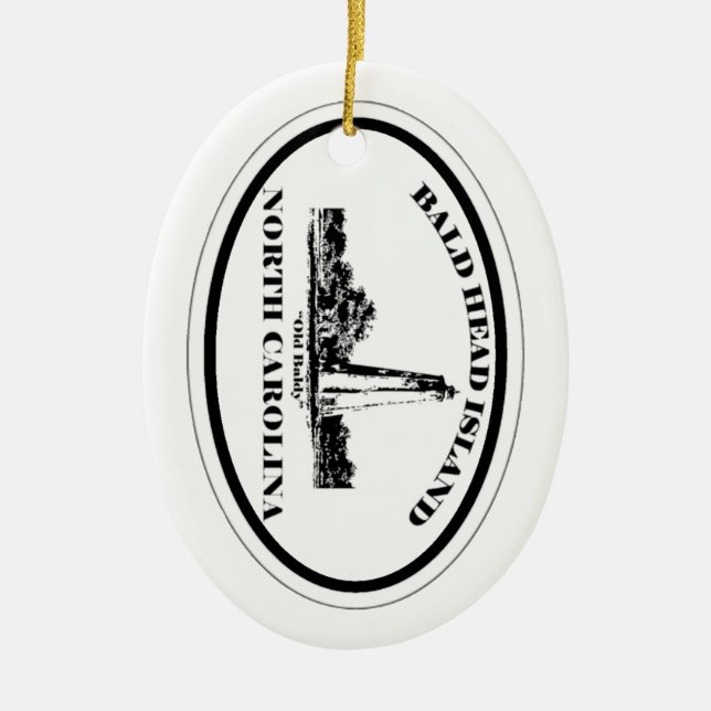 Kahlkopf-Insel Keramik Ornament (Vorne)