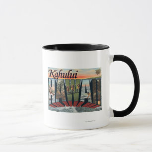 Kahului, Hawaii - große Buchstabe-Szenen Tasse