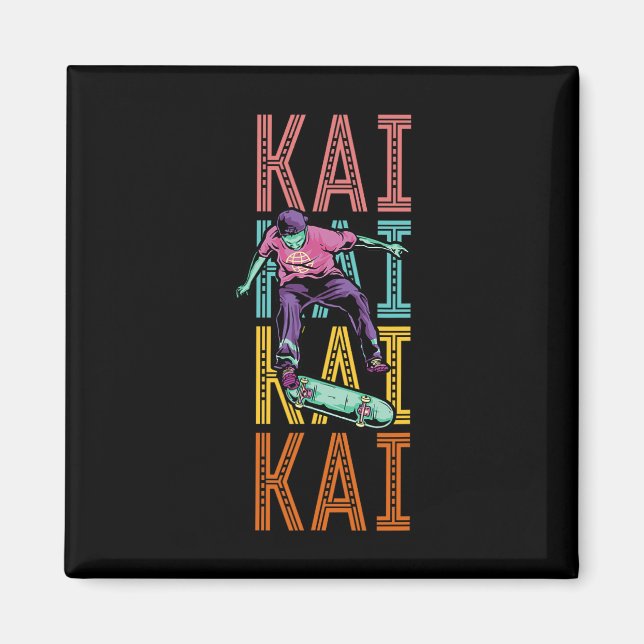Kai Custom Skateboarding Hob  Magnet (Vorne)