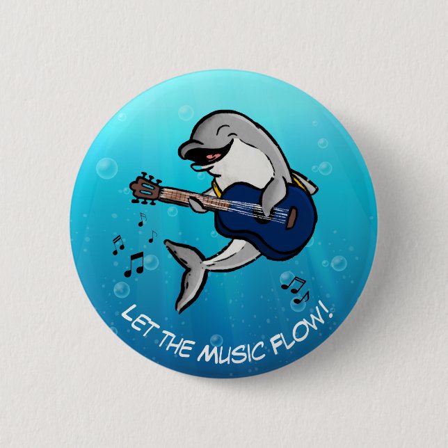 Kai Dolphins Musikalischer Glücksknopf - 'Lasst di Button (Vorderseite)