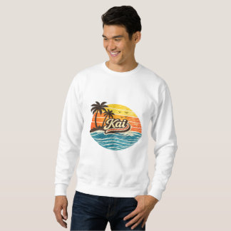 Kai Retro Sunset Name Design Sweatshirt