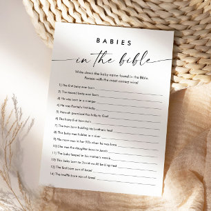 KAIA Babys in der Bibel Baby Shower Game Card Einladung