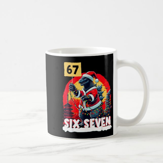 Kaiju Christmas 67 Santazilla Japanese Monster Din Kaffeetasse (Rechts)