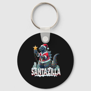 Kaiju Christmas Santazilla Japanisches Monster Din Schlüsselanhänger