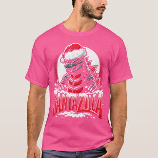 Kaiju Christmas Santazilla Japanisches Monster Din T-Shirt