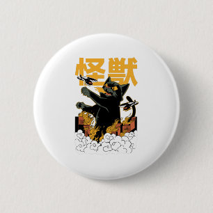 Kaiju-Katzenmonster Button