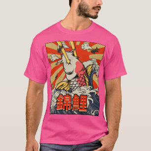 Kaiju Koi Fisch Nishikigoi Große Wave Off Kanagawa T-Shirt