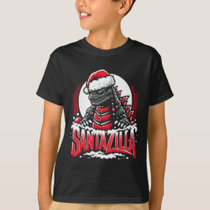 Kaiju Weihnachten Santazilla japanisches Monster D T-Shirt