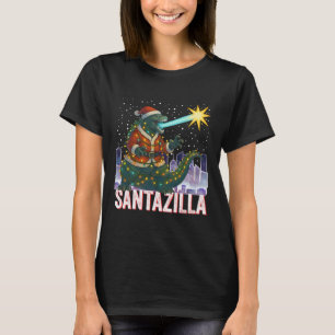 Kaiju Weihnachten Santazilla japanisches Monster D T-Shirt