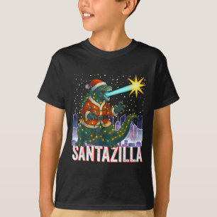 Kaiju Weihnachten Santazilla japanisches Monster D T-Shirt