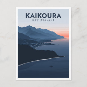 Kaikōura-Halbinsel bei Sonnenaufgang Neuseeland Postkarte
