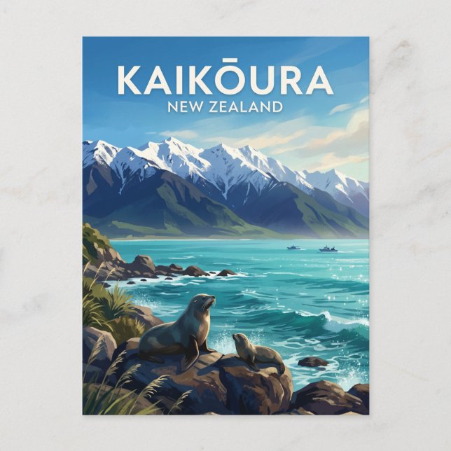 Kaikōura Neuseeland Postkarte (Vorderseite)