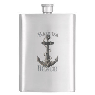 Kailua Beach Hawaii Vacation Nautical Anchor Flachmann