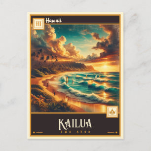 Kailua, Hawaii Vintage Postkarte