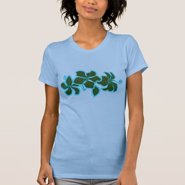 Kailua Hibiskus-Damen-T - Shirt (Vorderseite)
