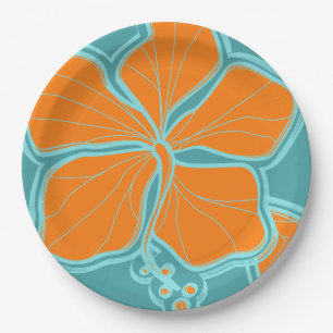 Kailua Hibiskus Hawaiian Engineered Floral Pappteller