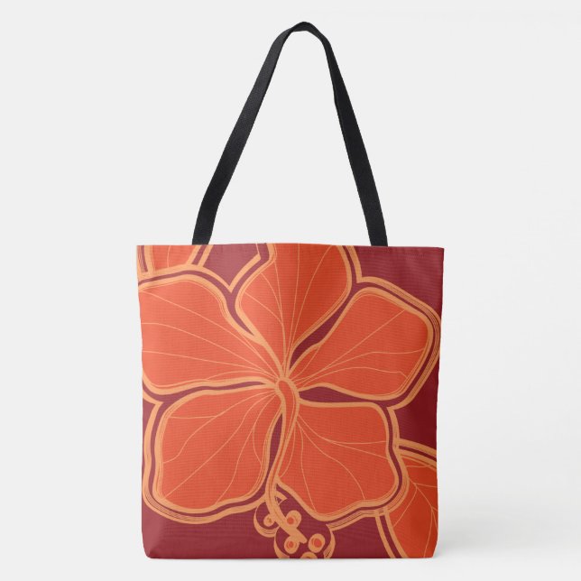 Kailua Hibiskus Hawaiian Reversible Beach Bag Tasche (Vorderseite)