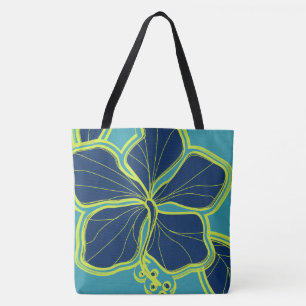 Kailua Hibiskus Hawaiian Reversible Beach Bag Tasche