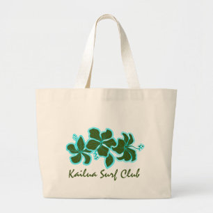 Kailua Hibiskus Surf Club Beach Bag Jumbo Stoffbeutel