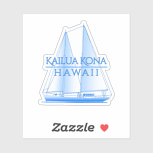 Kailua Kona Coastal Nautical Sailing Sailor Aufkleber