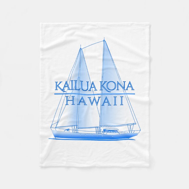 Kailua Kona Coastal Nautical Sailing Sailor Fleecedecke (Vorderseite)
