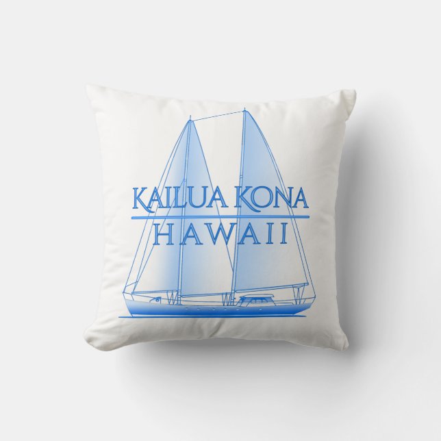 Kailua Kona Coastal Nautical Sailing Sailor Kissen (Vorderseite)