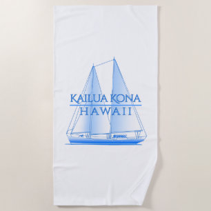 Kailua Kona Coastal Nautical Sailing Sailor Strandtuch