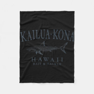 Kailua - Kona Hawaii Hai Retro-Schieferkunst Angel Fleecedecke