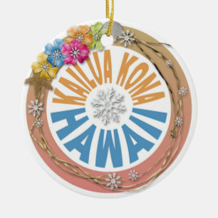 Kailua Kona Hawaii Hibiskus Keramikornament