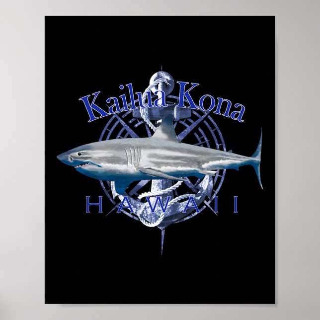 Kailua Kona Hawaii Nautical Sailing Boating  Poster (Vorne)