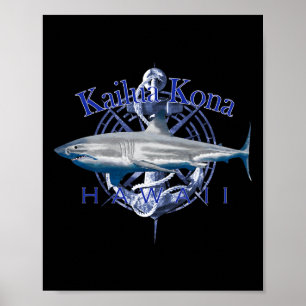 Kailua Kona Hawaii Segeln auf dem Wasser Booten Poster