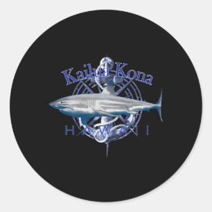 Kailua Kona Hawaii Segelsport Nautical Runder Aufkleber