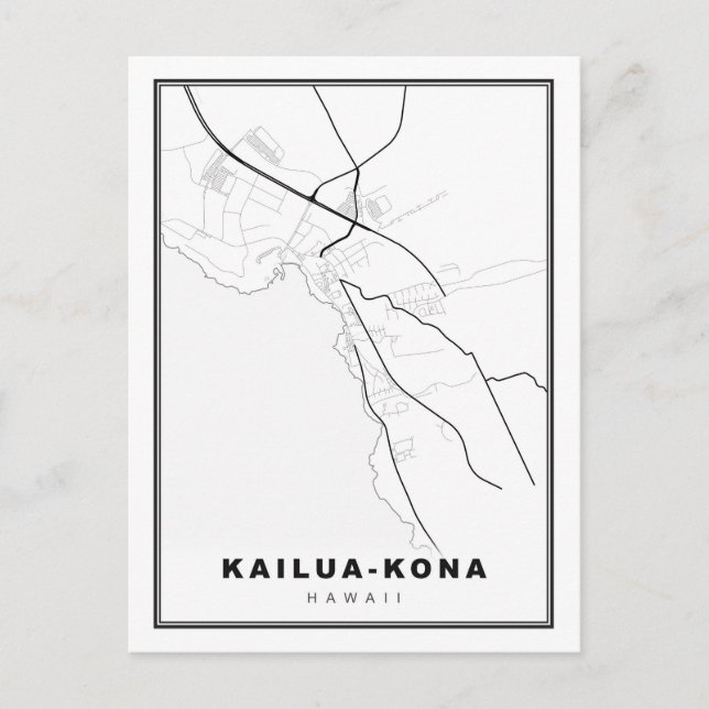 Kailua-Kona Karte (Vorderseite)