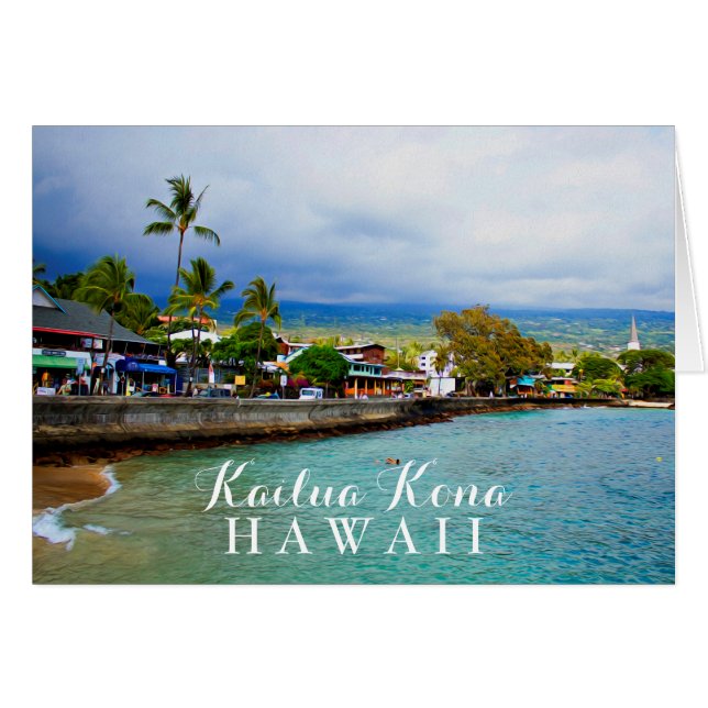 Kailua Kona Pier Hawaii Art numérique de peinture  (Devant horizontal)