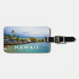 Kailua Kona Pier Hawaii Oil Paint Digital Art Gepäckanhänger