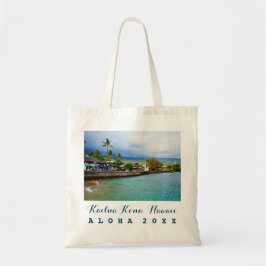 Kailua Kona Pier-Hawaii-Ölfarbe-Kunst-Reise-Jahr Tragetasche