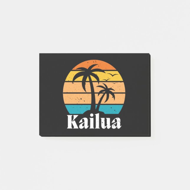 Kailua Retro Vintag Post-it Klebezettel (Vorderseite)