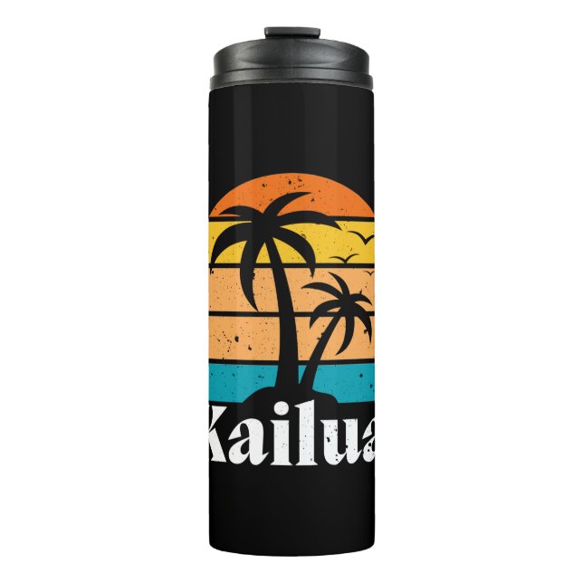 Kailua Retro Vintag Thermosbecher (Vorderseite)