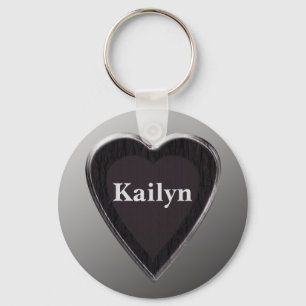 Kailyn Personalisiert Heart Keychain von 369MyName Schlüsselanhänger