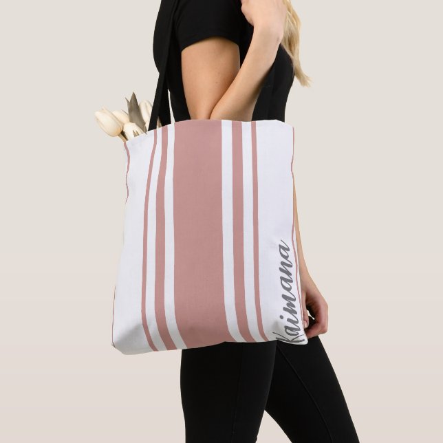 Kaimana Minimalistisch Stripes Monogramm Tasche (Von Nahem)