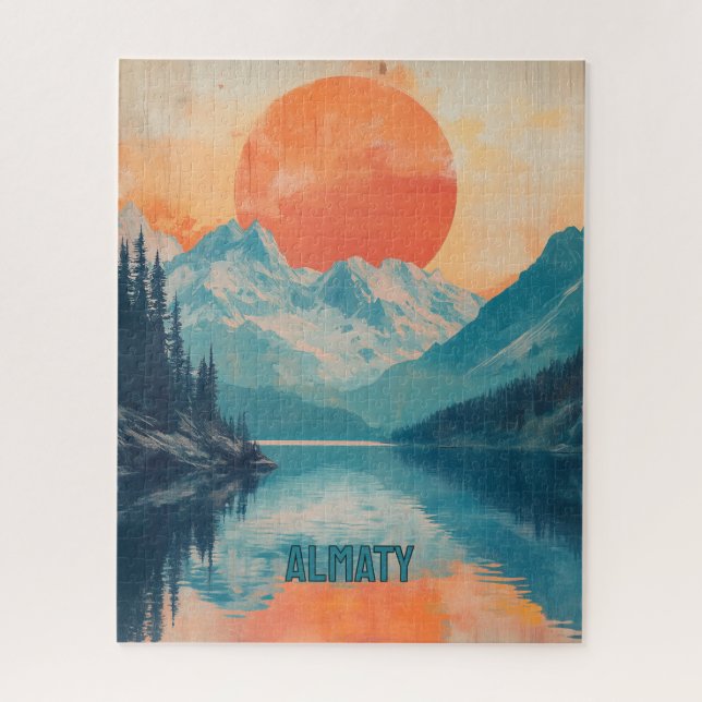 Kaindy Almaty Kazakhstan Retro Travel (Vertikal)