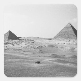Kairo Ägypten, Giza-Pyramiden Quadratischer Aufkleber